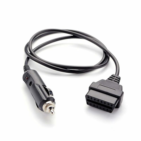 OBD-adapter Sigarettennerkontakt for OBD hunn 1 meter Black one size