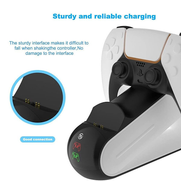 Opladningsstativ vandret til PS5 -kontroller Black one size
