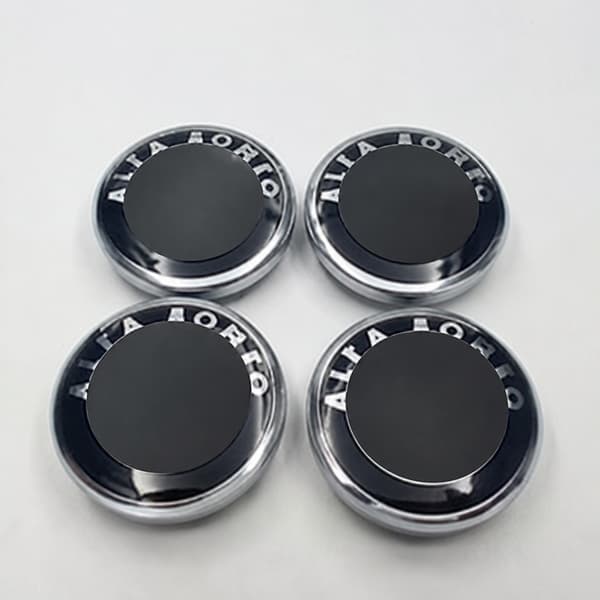Alfa02 - 60MM 4-pack Centrumkåpor Alfa Romeo Silver one size