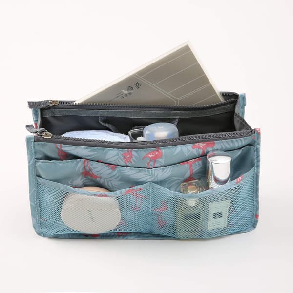Bag in Bag Handbag Insert Bag Insert Flower Black Black one size