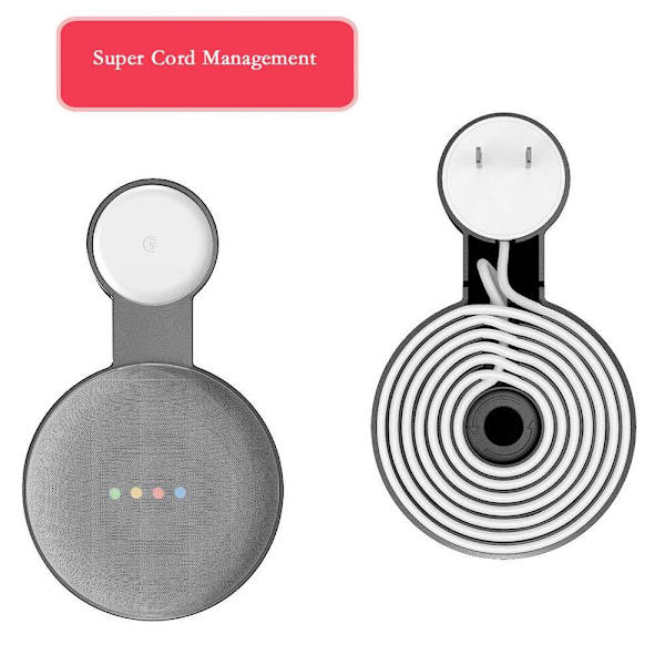 Veggfeste / henger til Google Nest Mini Gen 2 Black Black one size