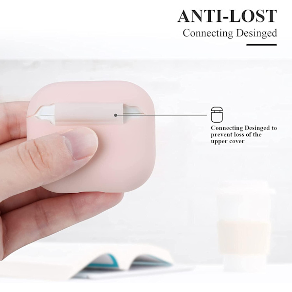 2x Vaaleanpunainen Apple AirPods 3 -kotelo silikonisuojakotelo AirPods 3:lle Pink one size