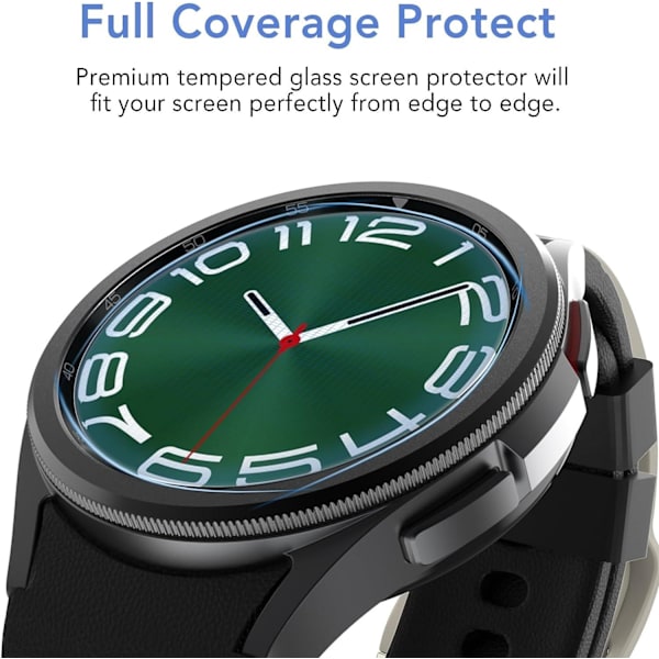 2x Härdat glas skärmskydd till Samsung Galaxy Watch 47mm Transparent one size
