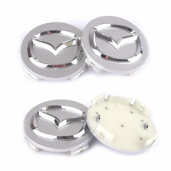 Mazda03 - 56MM 4-pak Center dækker Mazda Silver one size