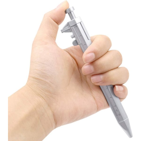 Multifunktions penna med skjutmått Blå bläck Silver one size