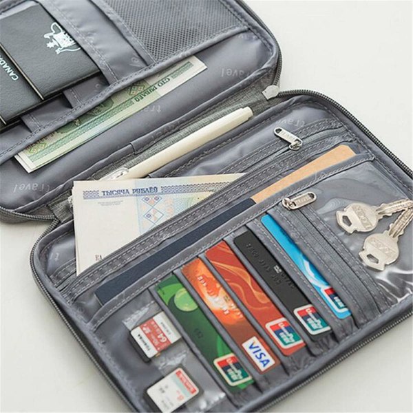 RFID-beskyttelse - Sort Universal Travel Wallet Passport taske Black one size