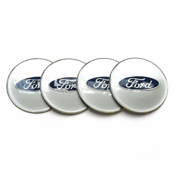 F09 - 60MM 4-pack Centrumkåpor Ford Silver one size