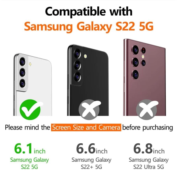 Härdat Glasskydd Samsung S22 Full Fit ,Fingerprint Transparent one size