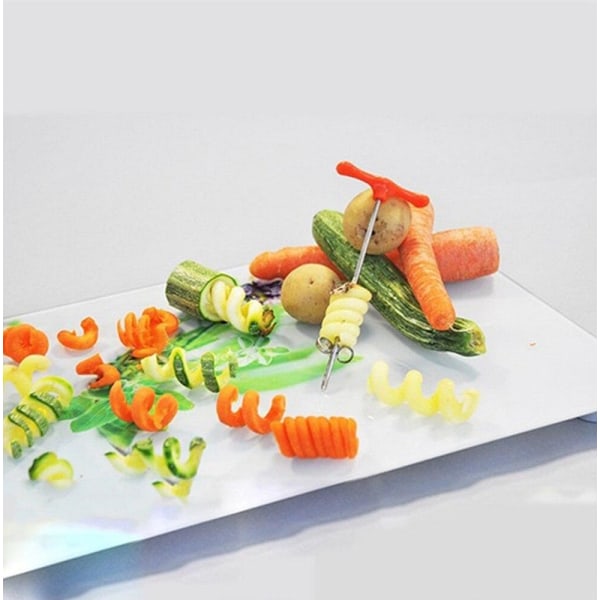 Spiral Slicer Vegetabilsk Cutter, Root Vegetable Cutter Silver one size