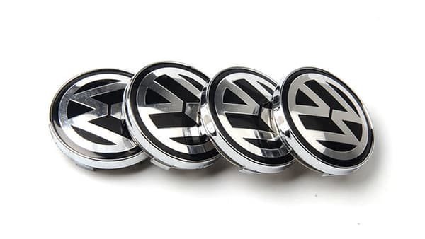 VW10 - 60MM 4-pack Centrumkåpor Volkswagen Silver one size