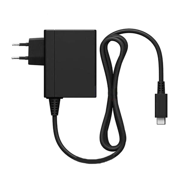 EU-verkkolaite Yhteensopiva kanssa Nintendo Switch / Lite / OLED Black