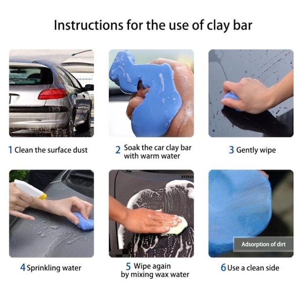 Rengøring af ler Clay Bar 200g Blue