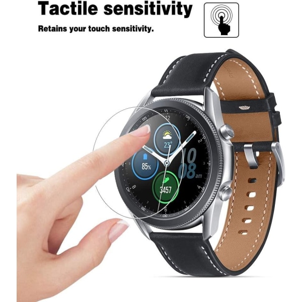2x Hærdet glasskærmbeskytter til Samsung Galaxy Watch 45mm Transparent one size