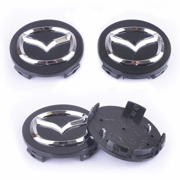 Mazda02 - 56MM 4-pak Center dækker Mazda Silver one size