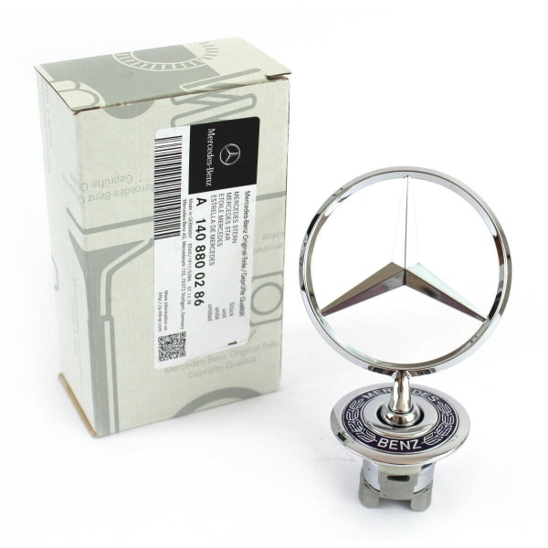 Mercedes-Benz Head Star Emblem OEM 1408800286 Silver