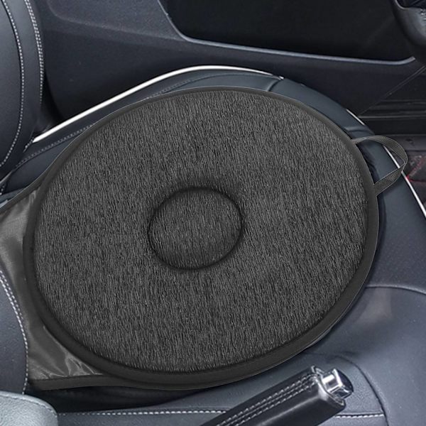 Ergonomisk roterende sædehynde Drejelig ortopædisk spinning sædehynde Bilsædehynde Black