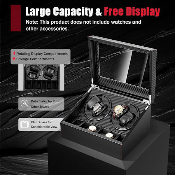 Carbon Luxury Clock Commander / Kellorasia 4 + 6 Black one size