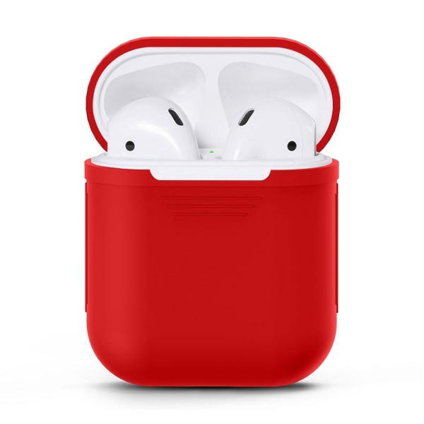 2x Silikone Cover Case til Apple Airpods / Airpods 2 - Rød Red