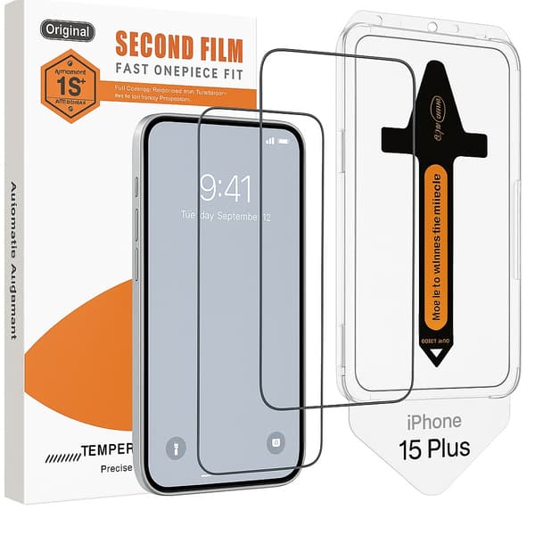 2-Pack Skærmbeskyttelse kompatibel med iPhone 15 Plus / 14 Plus – Ramme Transparent one size