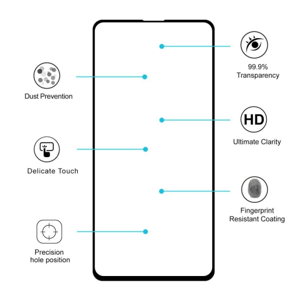 3x Karkaistua lasia sisältävä näytönsuoja Xiaomi Mi 9T / 9T Pro: Transparent one size
