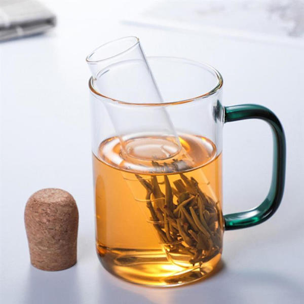 Smakfull och elegant teinfuserare tea tesil i glas Transparent one size