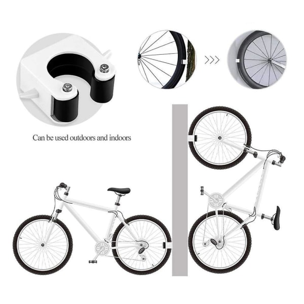 Hybrid Cykelstativ Vægmonteret cykelholder Stor White