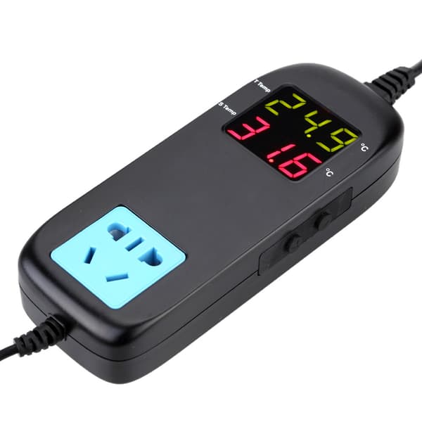 Frost og temperaturkontrollstikkontakt Black one size