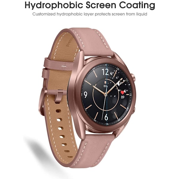 2x Härdat glas skärmskydd till Samsung Galaxy Watch 41mm Transparent one size
