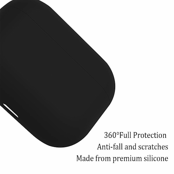 2x Silikoninen suojakotelo Apple Airpods PRO mustalle Black one size