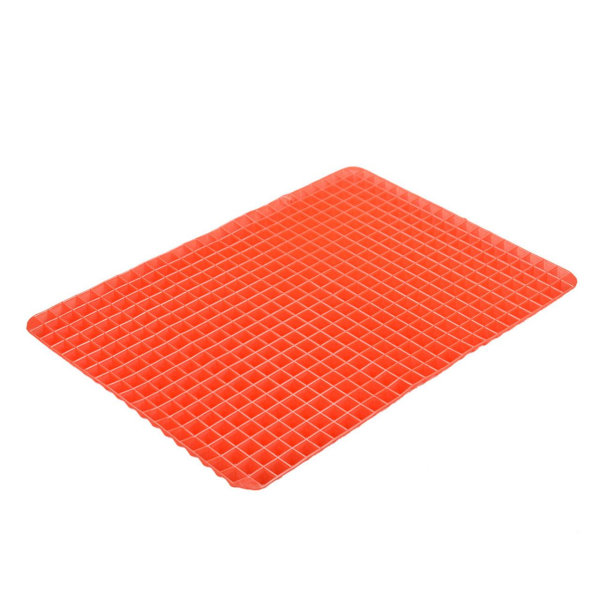 Non-Stick silikon ugnsmatta, Pyramid format hälsosam matlagning. Röd one size