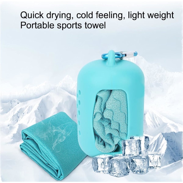 Træningshåndklæde Ultraabsorberende køling Hurtigtørrende med si Green one size