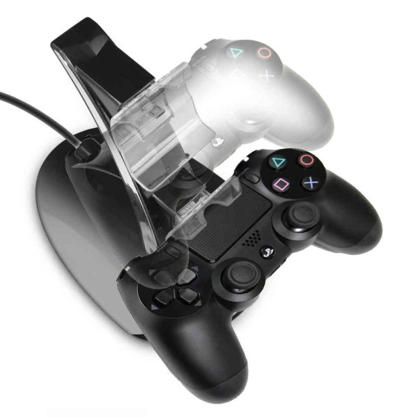Ladestativ for DualShock 4 PS4 Black one size
