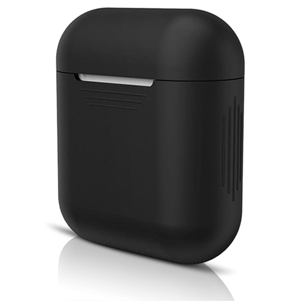 Silikon dekselveske til Apple Airpods / Airpods 2 - Svart Black one size