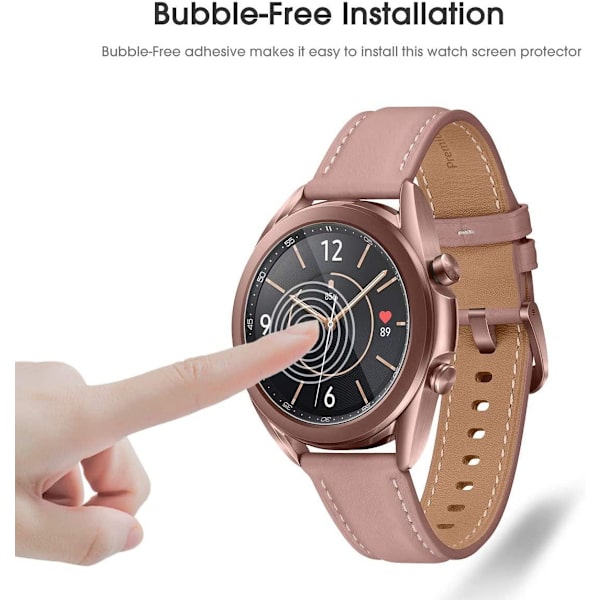 2x Härdat glas skärmskydd till Samsung Galaxy Watch 41mm Transparent one size