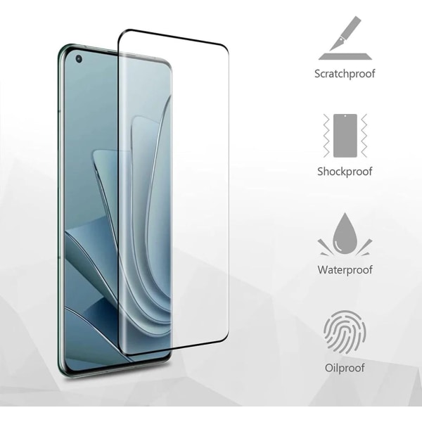 3x Glascover OnePlus 10 Pro Hardened Dækker hele skærmen Transparent one size