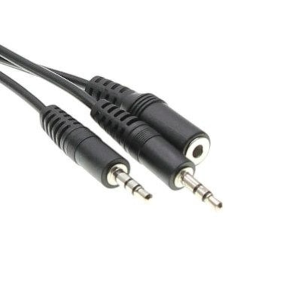 2st 3.5 mm hona till 2 hane Y Splitter Audio kabel 1,5 Meter Svart one size