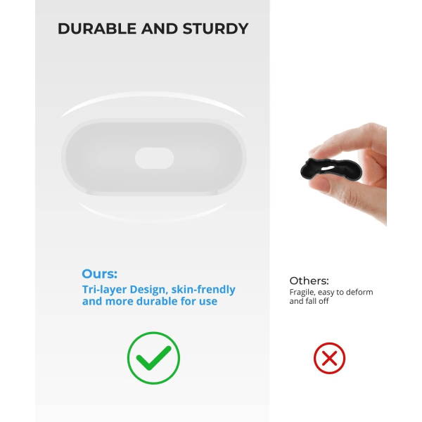 2x Hvit Apple AirPods 3-deksel silikonbeskyttelsesdeksel for Air White one size