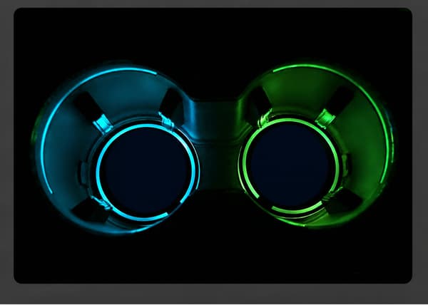 2X Porsche Led grunnplate for kruseholdere Silver one size