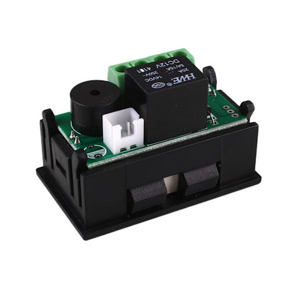 DC 12V 20A Digital Termostat relä Intelligent temperatur styrenhet Svart