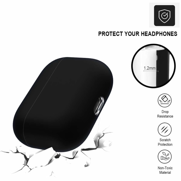 Silikone Cover Case til Apple Airpods PRO Black Black one size