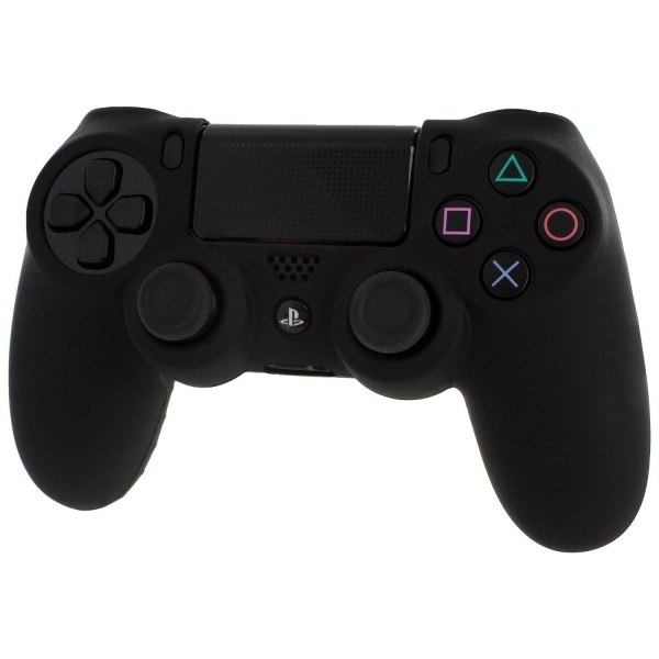 2x Silikon Skydd  för Playstation 4 PS4 Kontroll - Svart Svart one size