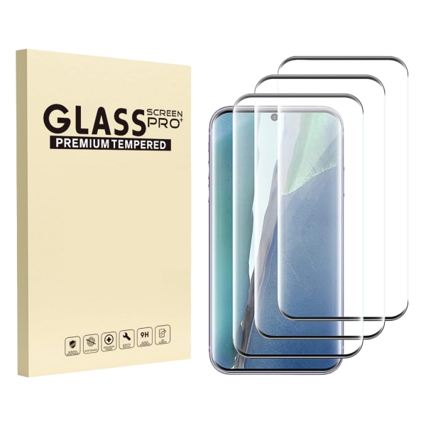 3x Glasskydd OnePlus 8 Pro Härdat Täcker hela skärmen Transparent one size