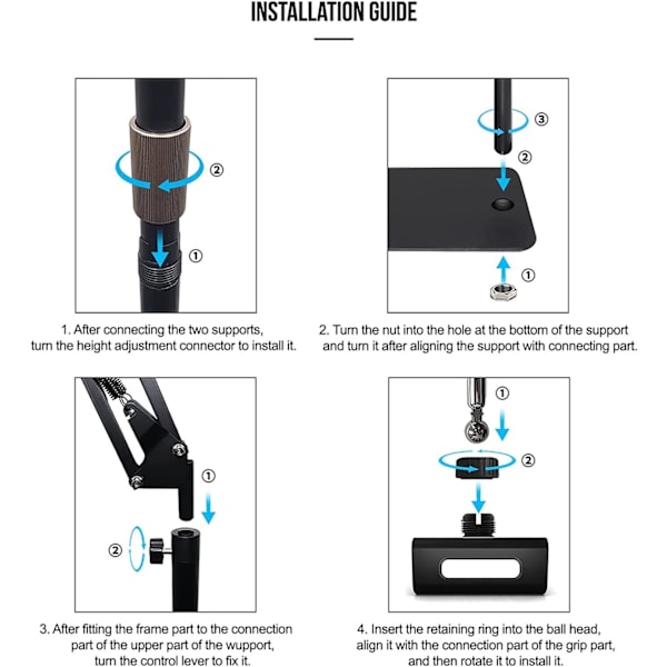 Gulvstativ til tablet-telefoner op til 13 tommer Black one size