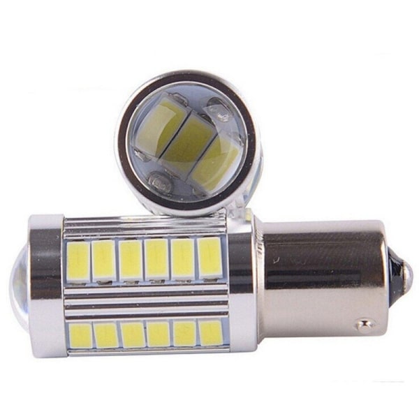 2x keltainen 1156 P21W 7056 BA15S 33. smd 5630 Yellow