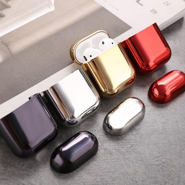 2x Silver Electroplate fodral Apple Airpods / Airpods 2 Silver one size