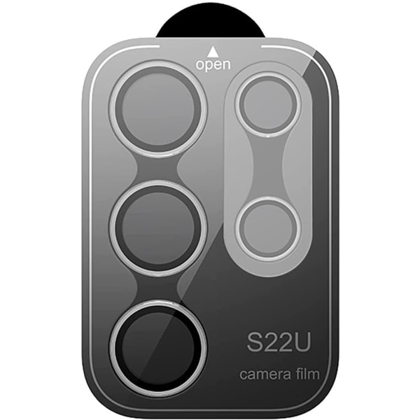 Hopeinen Samsung S22 Ultra -kameran linssisuojus Transparent one size