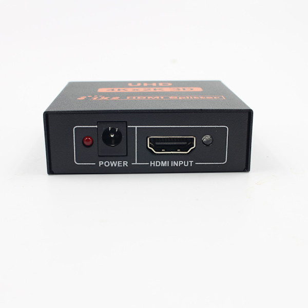 HDMI Splitter Switcher for 1 bildekilde til 2 bildevisere 4K Black