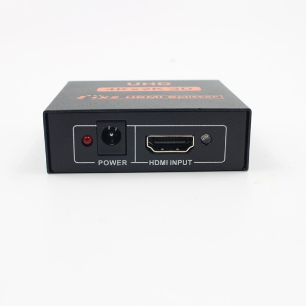 HDMI Splitter Switcher til 1 billedkilde til 2 billedvisere 4K Black