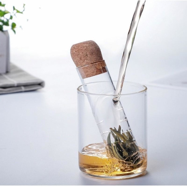 Smakfull och elegant teinfuserare tea tesil i glas Transparent one size