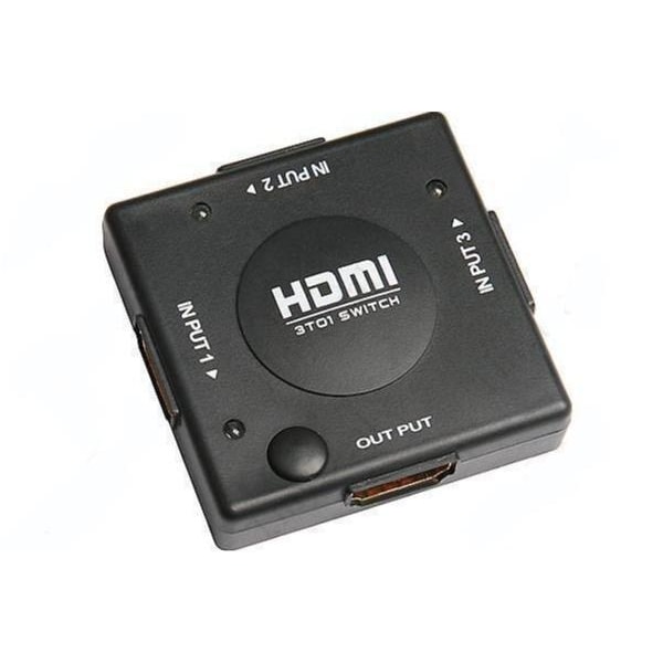 3-porttinen 1080P HDMI-minikytkin (3-in-1-OUT) Black